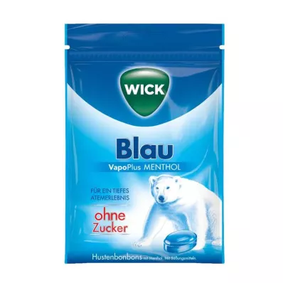 WICK BLAU Poşet şekersiz mentollü tatlılar, 72 g