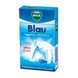WICK BLAU Şekersiz Mentollü tatlılar Clickbox, 46 gr