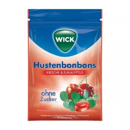 WICK Yabani kiraz & Şeker torbasız okaliptüs tatlıları, 72 g