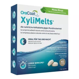 ORACOAT XyliMelts yapışkan tabletler hafif nane, 40 adet