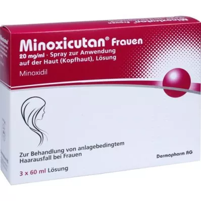 MINOXICUTAN Kadınlar 20 mg/ml sprey, 3X60 ml