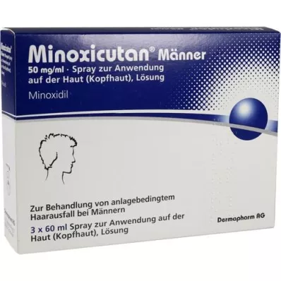 MINOXICUTAN Erkekler 50 mg/ml sprey, 3X60 ml
