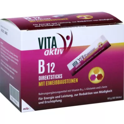 VITA AKTIV B12 protein yapı taşlı doğrudan çubuklar, 60 adet