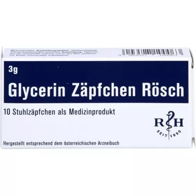 GLYCERIN ZÄPFCHEN Kabızlığa karşı Rösch 3 g, 10 adet