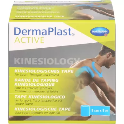 DERMAPLAST Aktif Kinesiyoloji Bandı 5 cmx5 m mavi, 1 adet