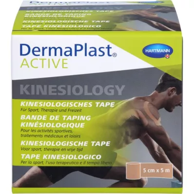 DERMAPLAST Aktif Kinesiyoloji Bandı 5 cmx5 m bej, 1 adet