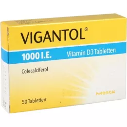 VIGANTOL 1.000 I.U. D3 vitamini tabletleri, 50 adet