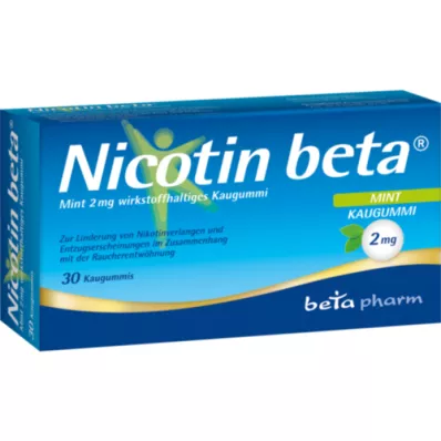 NICOTIN beta Mint 2 mg etken madde içeren sakız, 30 adet