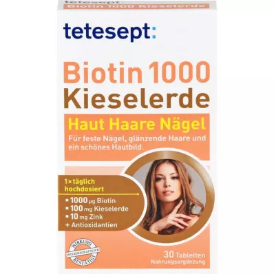 TETESEPT Biotin 1000 Silisli Toprak Film Kaplı Tablet, 30 Kapsül