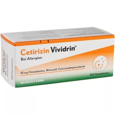 CETIRIZIN Vividrin 10 mg film kaplı tablet, 100 adet