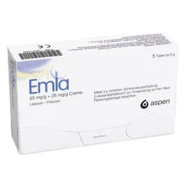 EMLA 25 mg/g + 25 mg/g krem + 12 Tegaderm flaster, 5X5 g