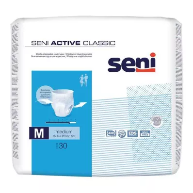SENI Active Classic inkontinans külotu tek kullanımlık M, 30 adet
