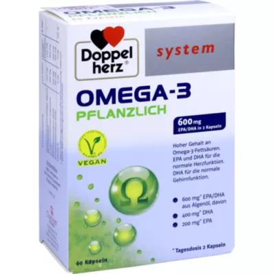 DOPPELHERZ Omega-3 bitkisel sistem kapsülleri, 60 Kapsül