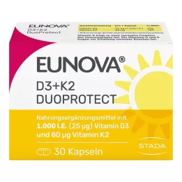 EUNOVA DuoProtect D3+K2 1000 I.U./80 μg kapsül, 30 adet