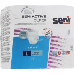 SENI Active Super inkontinans külot tek kullanımlık L, 10 adet