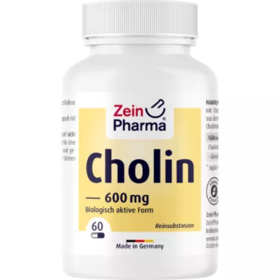 CHOLIN 600 mg saf bitartrat sebze kapsülleri, 60 adet