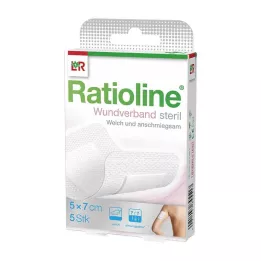 RATIOLINE Yara sargısı 7x5 cm steril, 5 adet