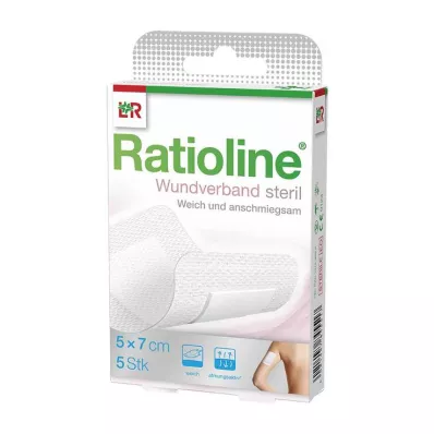RATIOLINE Yara sargısı 7x5 cm steril, 5 adet RATIOLINE Yara sargısı 7x5 cm steril, 5 adet