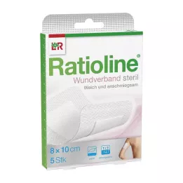 RATIOLINE Yara sargısı 10x8 cm steril, 5 adet