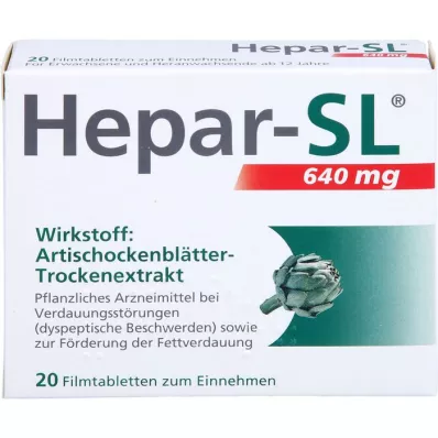 HEPAR-SL 640 mg film kaplı tabletler, 20 adet