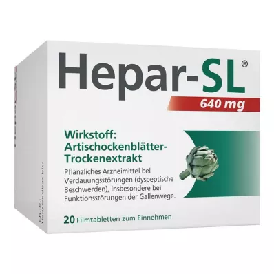 HEPAR-SL 640 mg film kaplı tabletler, 20 adet