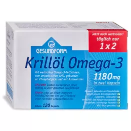 GESUNDFORM Krill yağı 1180 mg Antarktika kapsülleri, 120 adet