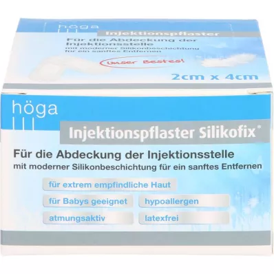 INJEKTIONSPFLASTER Silikofix 2x4 cm Höga, 100 adet