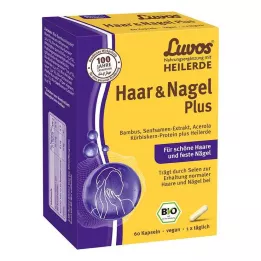 LUVOS İyileştirici Kil Organik Saç &amp; Nail Plus Kapsül, 60 Kapsül