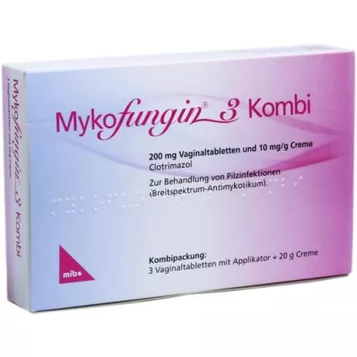 MYKOFUNGIN 3 Combi 200 mg vajinal tablet + 10 mg/g krem, 1 P