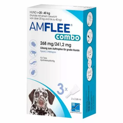 AMFLEE combo 268/241,2mg Lsg.z.Auf.f.Hunde 20-40kg, 3 adet