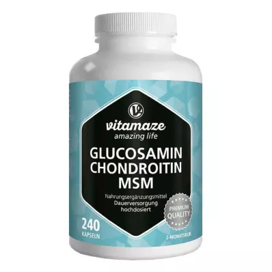 GLUCOSAMIN CHONDROITIN MSM C Vitamini Kapsülleri, 240 Kapsül