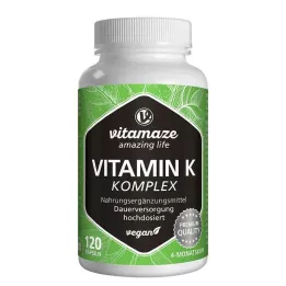 VITAMIN K1+K2 kompleks yüksek doz vegan kapsül, 120 kapsül