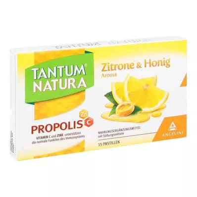 TANTUM NATURA Limonlu Propolis &amp; Bal aromalı, 15 adet