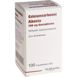 CALCIUMCARBONAT ABANTA 500 mg çiğneme tableti, 100 adet