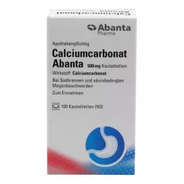 CALCIUMCARBONAT ABANTA 500 mg çiğneme tableti, 100 adet