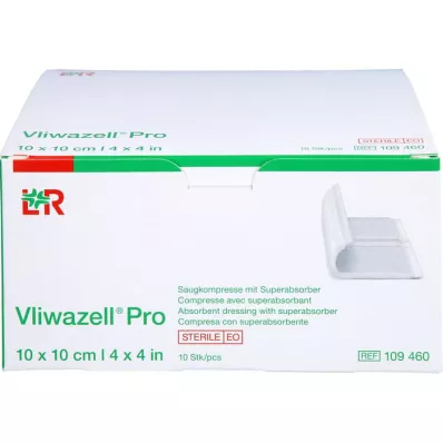 VLIWAZELL Pro superabsorb.compress.sterile 10x10 cm, 10 adet