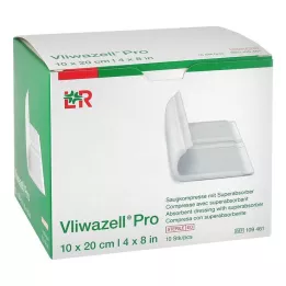 VLIWAZELL Pro superabsorb.compress.sterile 10x20 cm, 10 adet