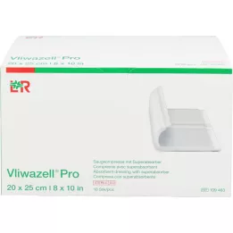 VLIWAZELL Pro superabsorb.compress.sterile 20x25 cm, 10 adet