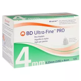 BD ULTRA-FINE PRO Kalem iğneleri 4 mm 32 G 0,23 mm, 105 adet
