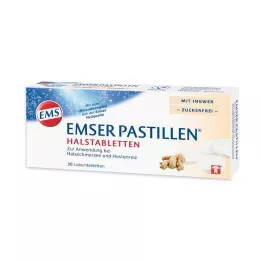 Emser pastil şekersiz zencefilli boğaz pastili, 30 adet