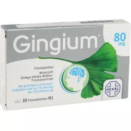 GINGIUM 80 mg film kaplı tabletler, 30 adet