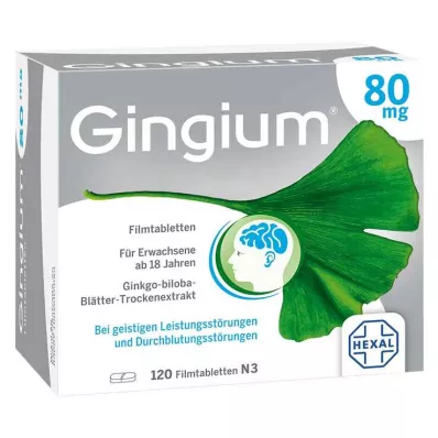 Gingium 80 mg film kaplı tablet, 120 adet