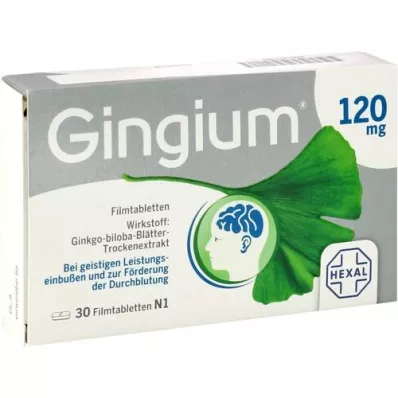 GINGIUM 120 mg film kaplı tabletler, 30 adet