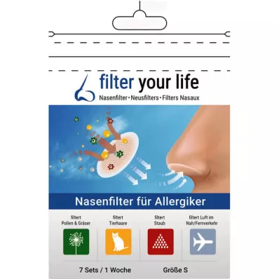 FILTER YOUR LIFE Alerji hastaları için burun filtresi S beden, 7X2 adet