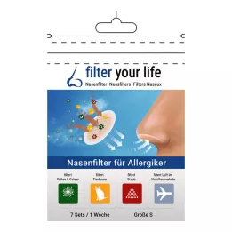 FILTER YOUR LIFE Alerji hastaları için burun filtresi S beden, 7X2 adet