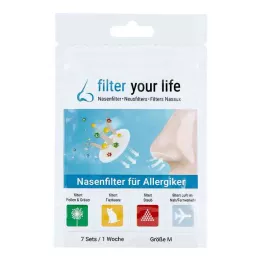 FILTER YOUR LIFE Alerji hastaları için burun filtresi M beden, 7X2 adet
