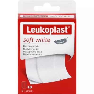 LEUKOPLAST yumuşak beyaz plasterler 6x10 cm, 10 adet