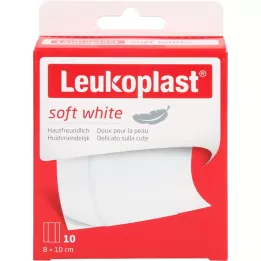 LEUKOPLAST yumuşak beyaz plasterler 8x10 cm, 10 adet