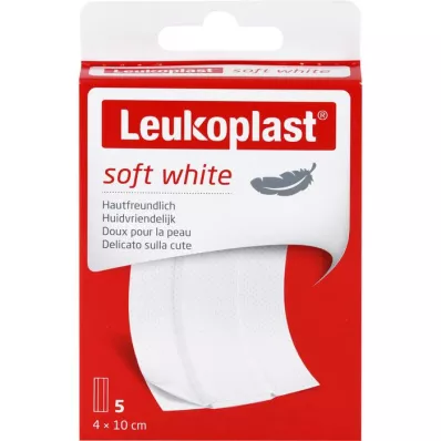 LEUKOPLAST yumuşak beyaz plasterler 4x10 cm, 5 adet