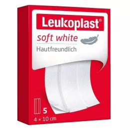 LEUKOPLAST yumuşak beyaz plasterler 4x10 cm, 5 adet